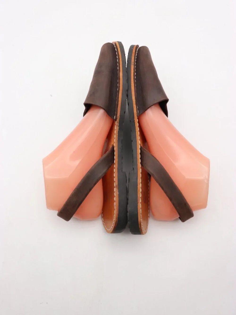 Pons Avarca Shoes Men's Sz EU 43 Brown Leather Slingback Sandals Handmade Spain